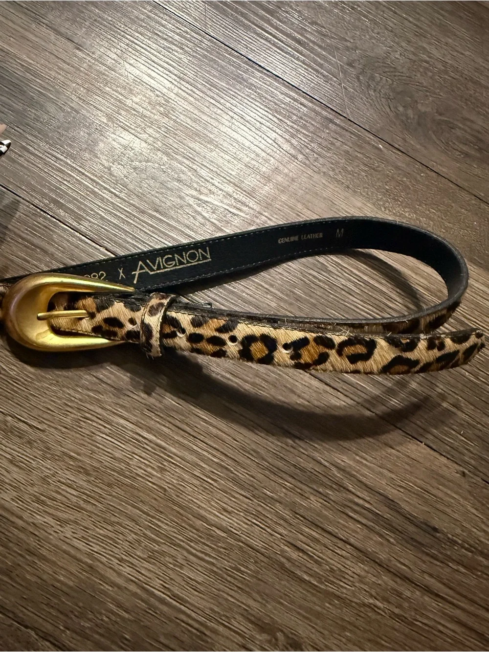 Avignon Leopard Calf Hair & Leather Belt